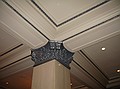 Hotel Lobby, The US Grant, San Diego, Ca: decorative painting on historical plaster capitols and ceiling.